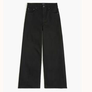 J crew Cropped wide-leg black jean in all-day stretch